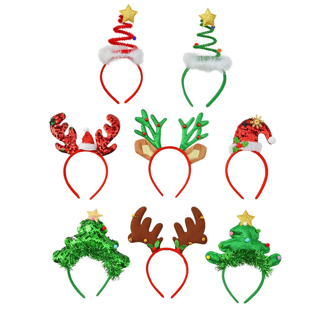 Haarreif Funny X-mas Polyester Bunt H 20 cm witzig Weihnachtsdeko