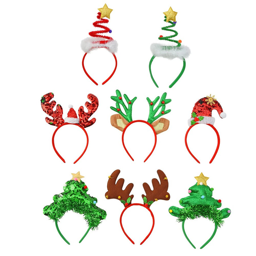 Haarreif Funny X-mas Polyester Bunt H 20 cm witzig Weihnachtsdeko