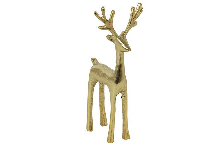 Hirsch Ivanka L Gold H 24 cm elegant glänzend Geweih