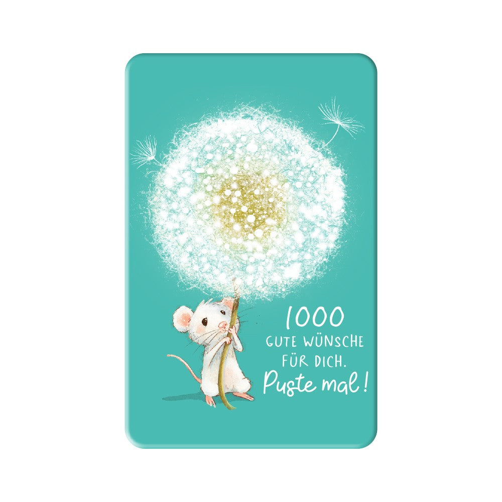 Magnet 1000 Gute Wünsche für dich Grafik Werkstatt Maus Pusteblume