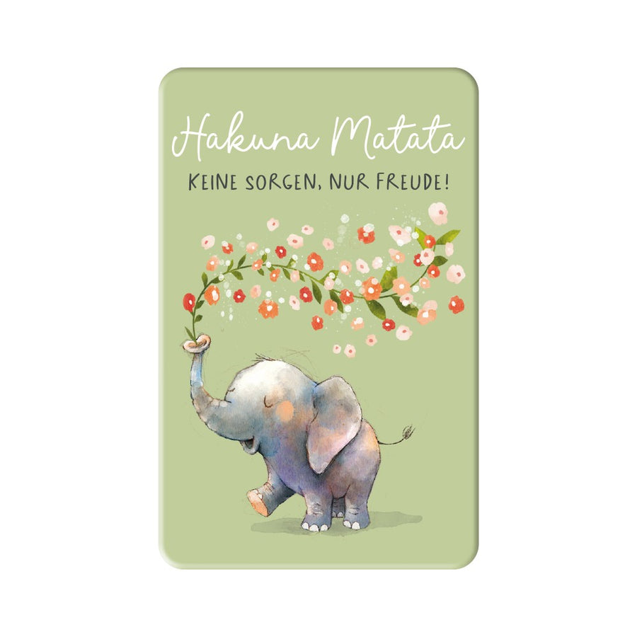 Magnet Hakuna Matata Grafik Werkstatt Elefant Blumen