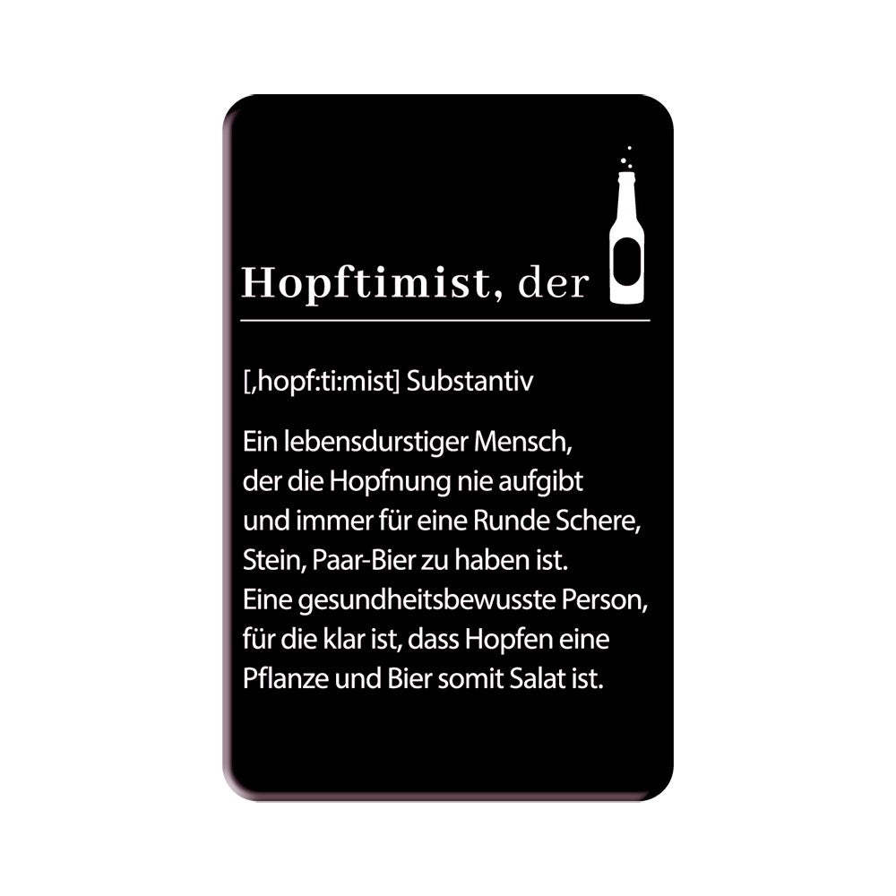 Magnet Hopftimist Grafik Werkstatt Bierflasche witzig