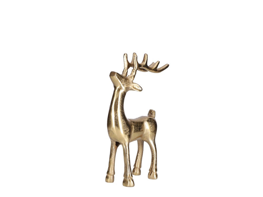 Hirsch Aluguss Art-Style Gold H 25 cm elegant festlich