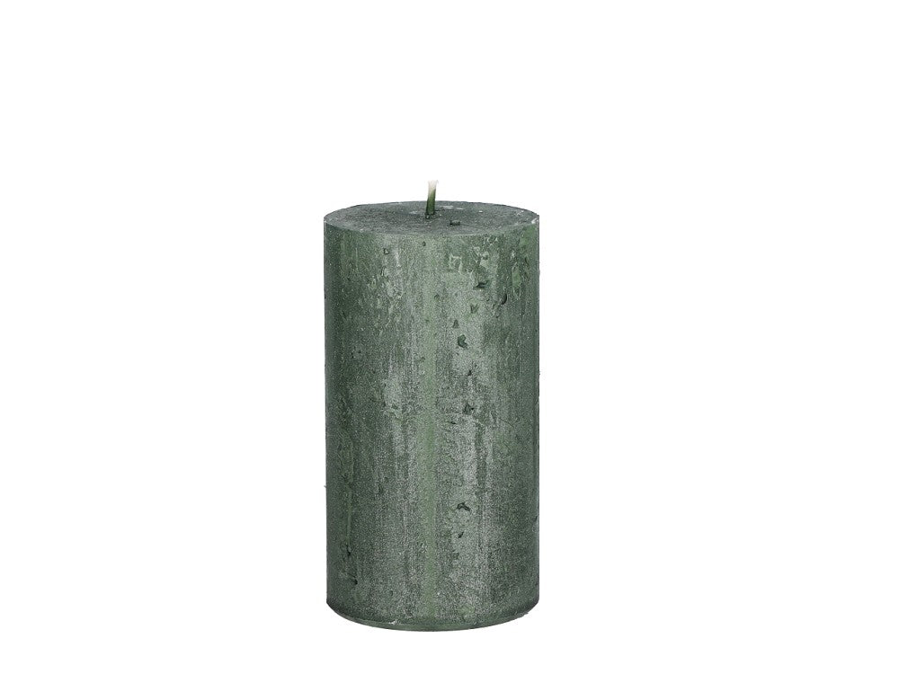 Rustic Kerze Nova Safe Jägergrün H 11 cm hochwertig rustikal