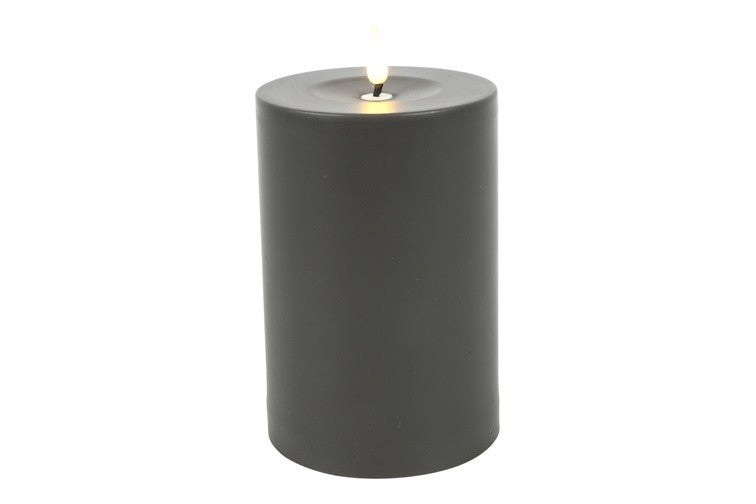 Countryfield LED Kerze Stumpen Patio grau in runder Form