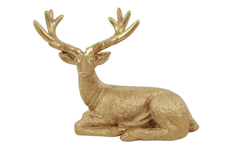 Countryfield Hirsch Jimmy liegend gold mit detailliertem Geweih
