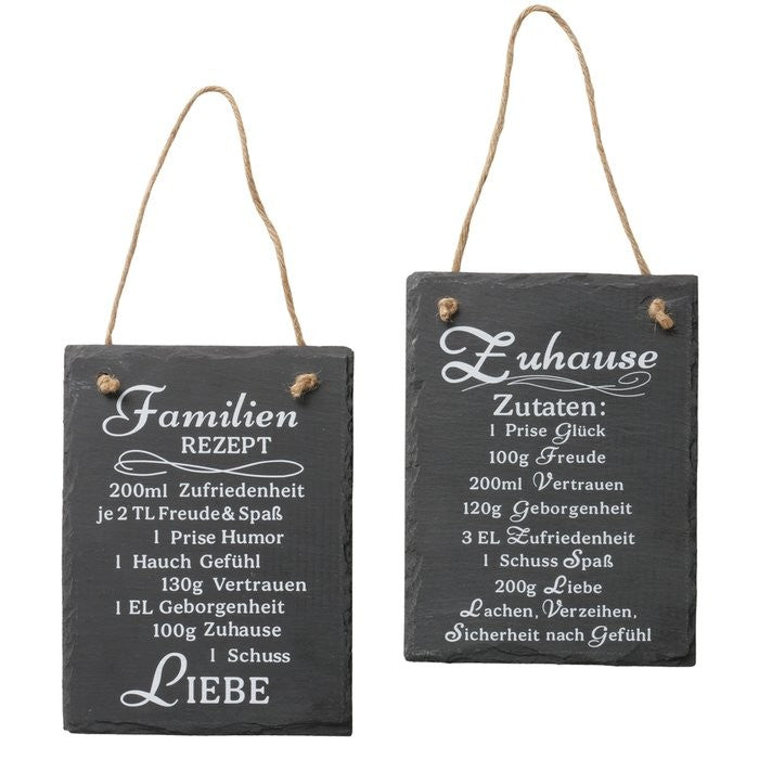 Boltze Schild Rezept mit Text als Küchendeko