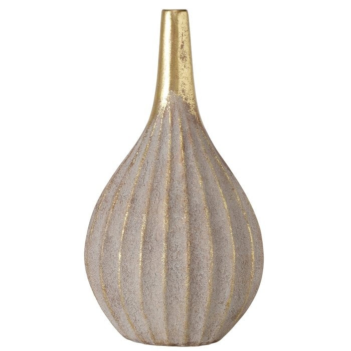 Boltze Vase Hanoya mehrfarbig mit glänzender Oberfläche und Farbrand