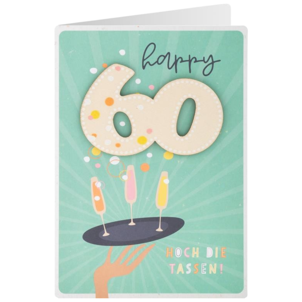 GRUSS&CO, Grußkarte 91079 HOLZ de 42h - Geburtstag
