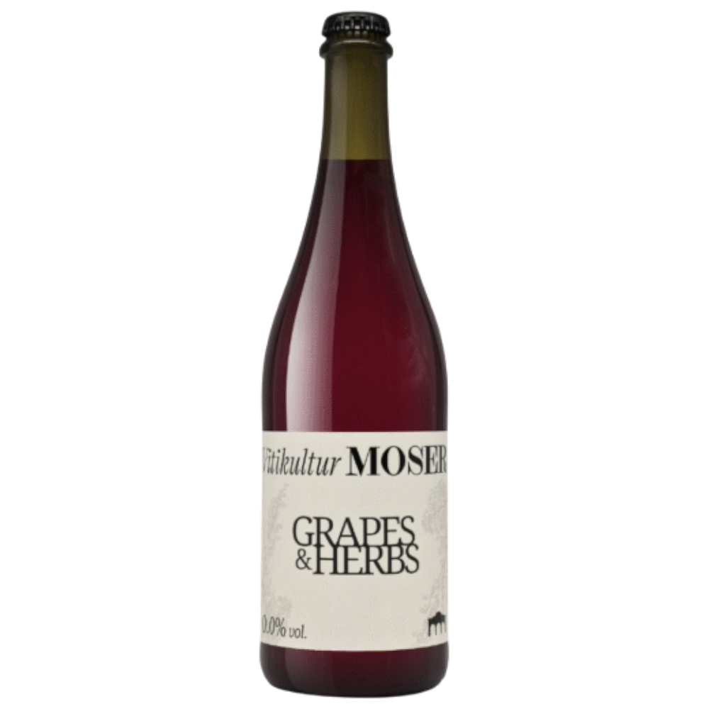 Vitikultur Moser Grapes & Herbs 0,0% – Demeter, Traubensaft, Wermut, Grander-Wasser, alkoholfrei