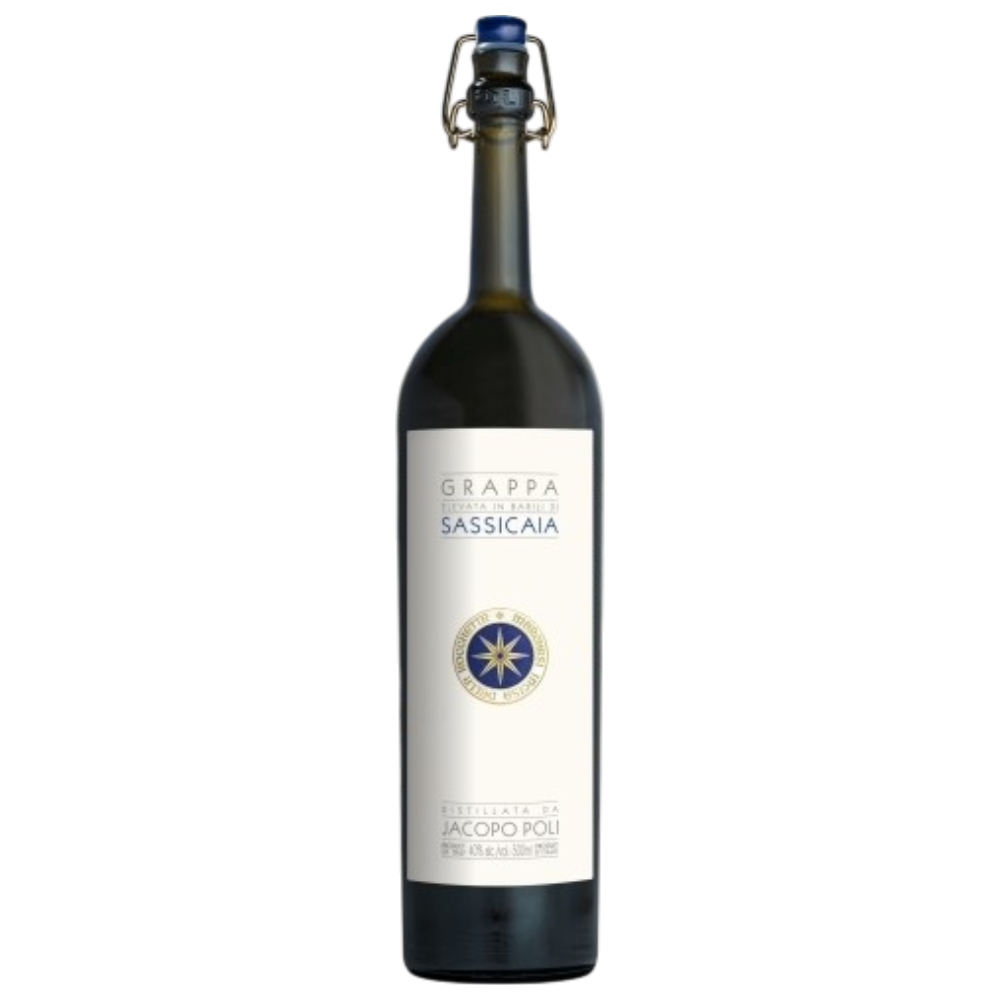 Poli Grappa di Bolgheri Sassicaia 2014 0,5 l – Grappa aus Bolgheri, 4 Jahre Holz