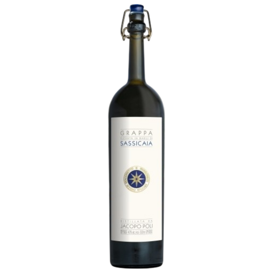 Poli Grappa di Bolgheri Sassicaia 2014 0,5 l – Grappa aus Bolgheri, 4 Jahre Holz