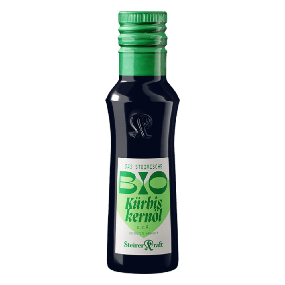 Steirerkraft Kürbiskernöl BIO Premium – steirisches Kernöl g.g.A. in der 100 ml Flasche