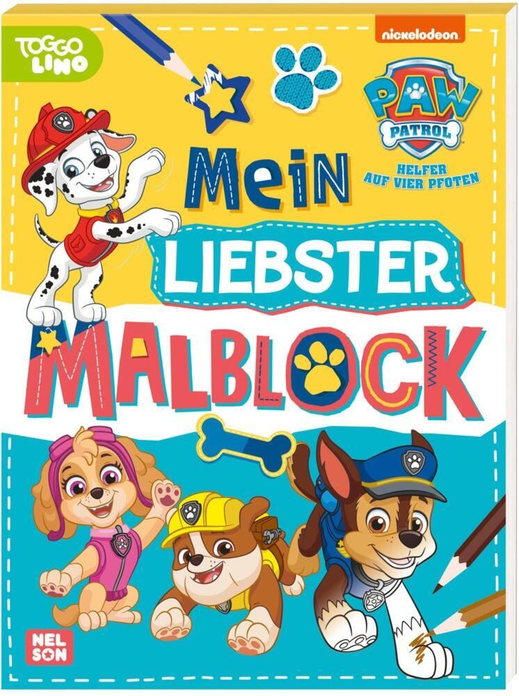 PAW Patrol Kindergartenheft Mein liebster Malblock, Malbuch für Kinder 3-7 Jahre, Softcover mit PAW Patrol Charakteren