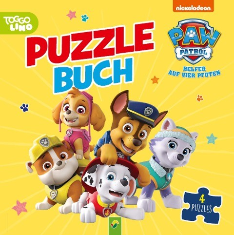 PAW Patrol Puzzlebuch mit 4 Puzzles à 12 Teile für Kinder ab 3 Jahren gebunden