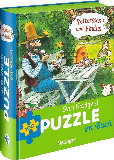 Pettersson und Findus Puzzle im Buch 100 Teile Bauernhof Motiv 35 x 25 cm ab 6 Jahren