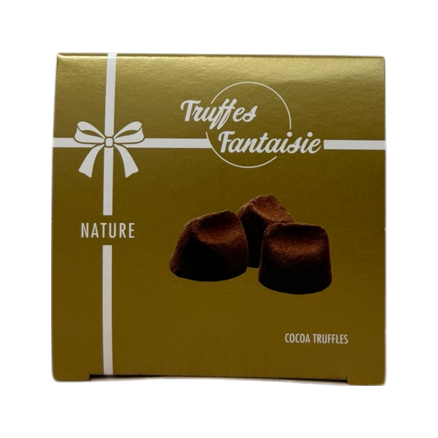 Truffes Fantaisie Nature - Kakaokonfekt 50g mit fettarmem Kakaopulver und Kakaomasse für intensiven Kakaogeschmack