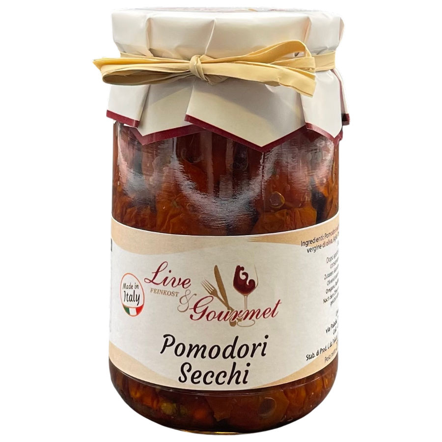 Live & Gourmet Getrocknete Tomaten in Olivenöl 270g – Antipasti Delikatesse im Glas
