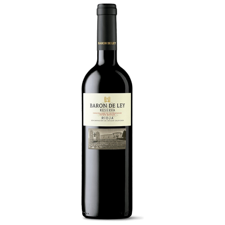 Baron de Ley Rioja Reserva 2021 – Tempranillo, Graciano, Maturana, rubinrot, cremig, Eiche