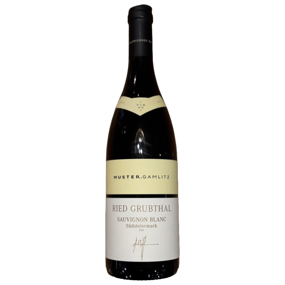 Muster Gamlitz Sauvignon Blanc Ried Grubthal 2023 – Hellgrün Gelb, Johannisbeere, salzig, Muschelkal
