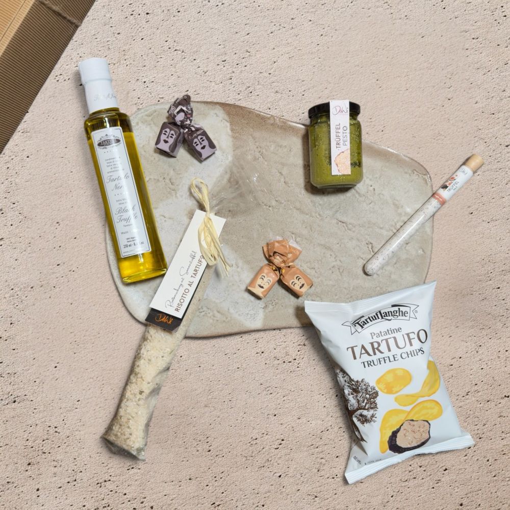 Trüffel Geschenkbox Inhalt – DeWi, Tartufi Jimmy und TartufLanghe Spezialitäten