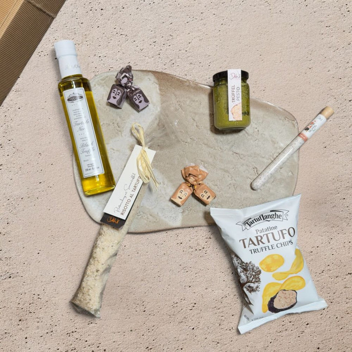 Trüffel Geschenkbox Inhalt – DeWi, Tartufi Jimmy und TartufLanghe Spezialitäten