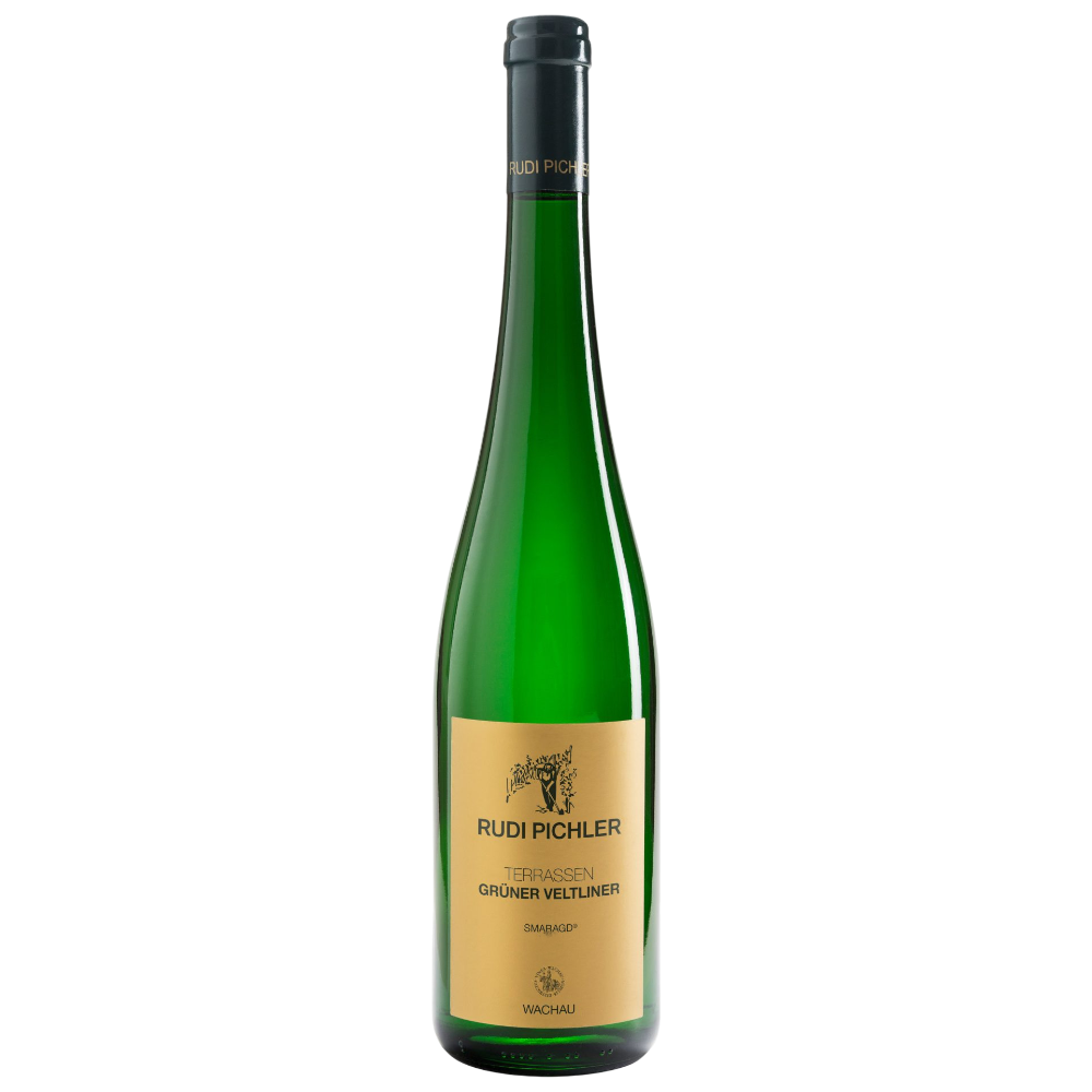 Weingut Rudi Pichler Gruner Veltliner Terrassen Smaragd Wachau DAC 2023 - österreichischer Smaragd aus vielen exzellenten Terrassen-Lagen mit tabakiger Würze