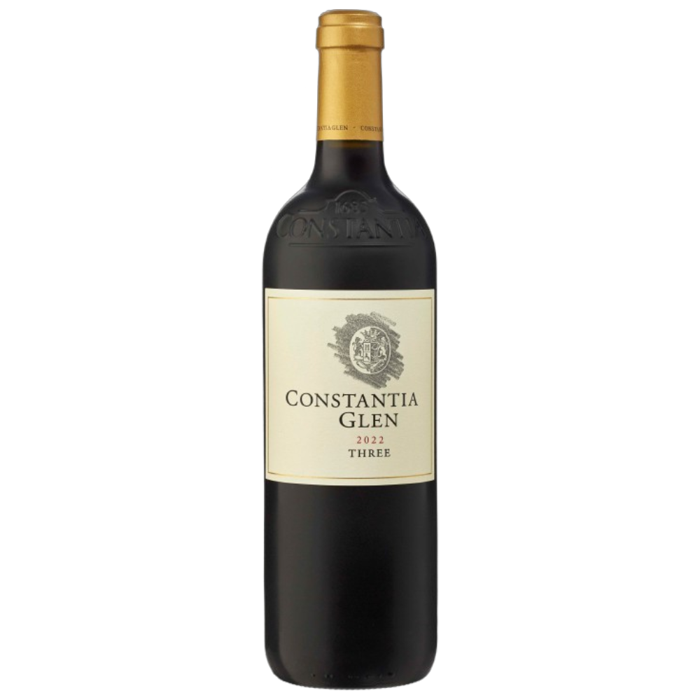 Constantia Glen Three 2022 0,75 l Rubinfarbe schwarze Johannisbeere Pflaume