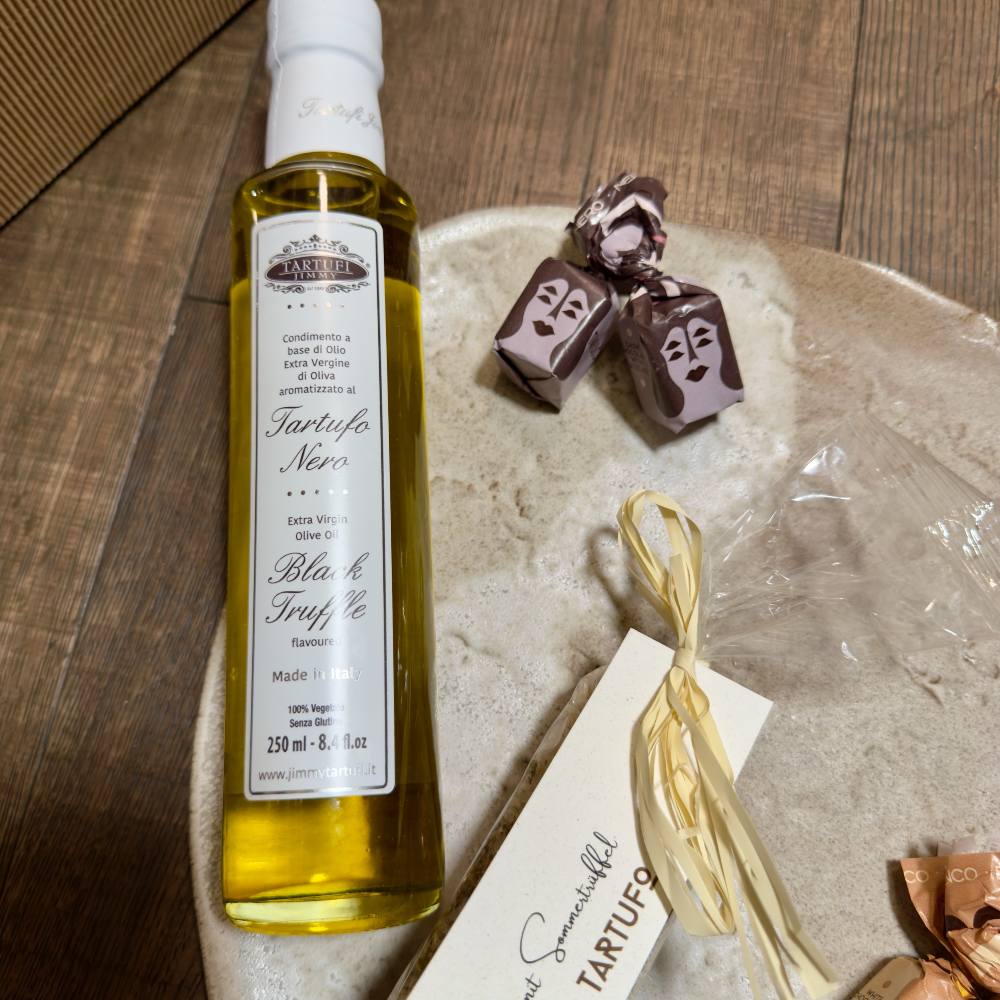 Trüffel Geschenkbox Inhalt – DeWi, Tartufi Jimmy und TartufLanghe Spezialitäten