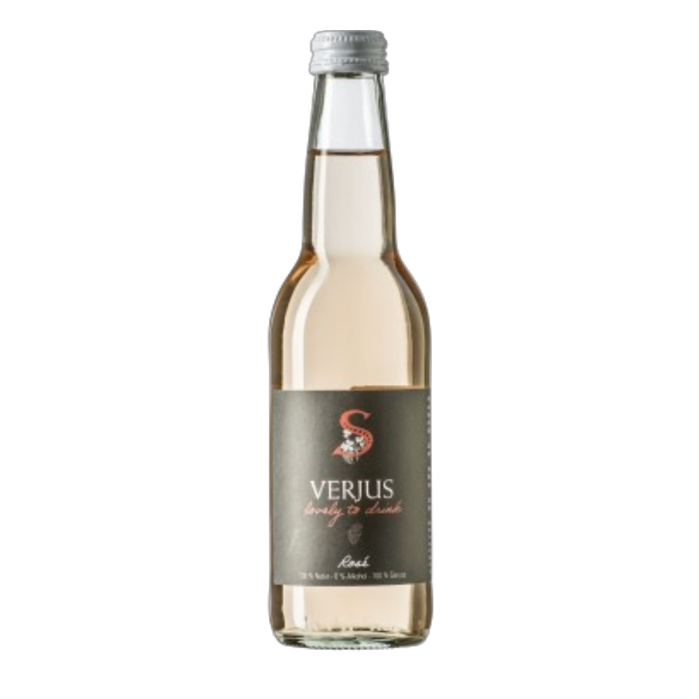 Steininger Verjus Rosé 330 ml alkoholfrei Zweigelt Ribisel Rhabarber Pink Grapefruit spritzig