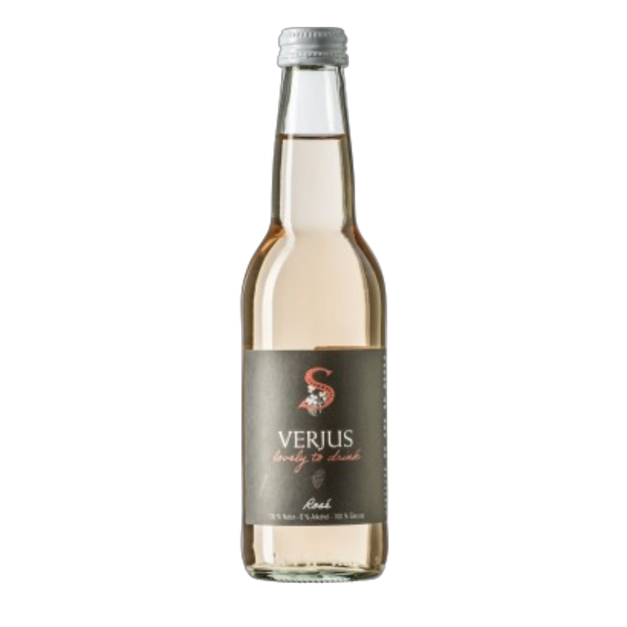 Steininger Verjus Rosé 330 ml alkoholfrei Zweigelt Ribisel Rhabarber Pink Grapefruit spritzig