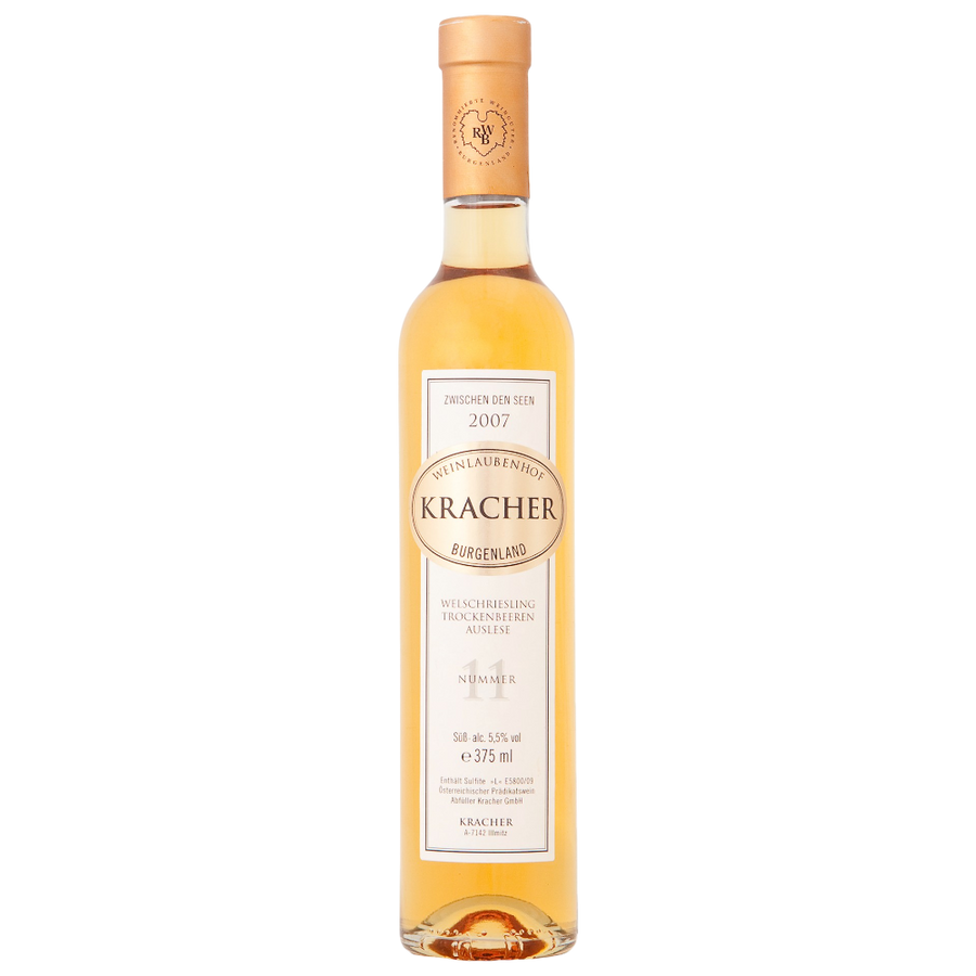 Weinlaubenhof Kracher Welschriesling Trockenbeerenauslese N° 11 Zwischen den Seen 2007 - österreichischer Süßwein mit 20 Monaten Stahltank-Lagerung