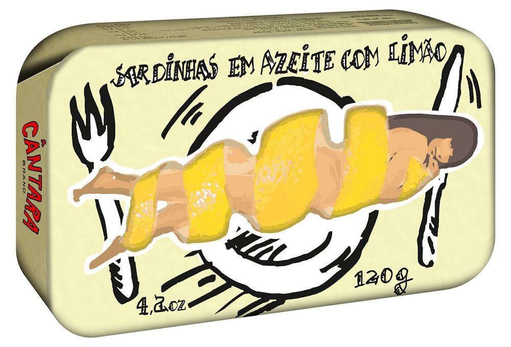 Cantara, Sardinhas em Azeite com Limâo, 120 g - Weinatelier Agnes