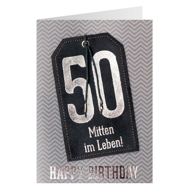 Die Lederkarte » 04«, Zum Geburtstag 50 - Weinatelier Agnes