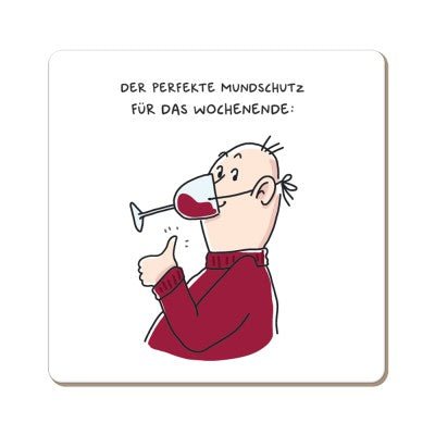 Grafik Werkstatt, Untersetzer 64009 - Der perfekte Mund... - Weinatelier Agnes