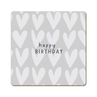Grafik Werkstatt, Untersetzer 64026 - happy Birthday - Weinatelier Agnes
