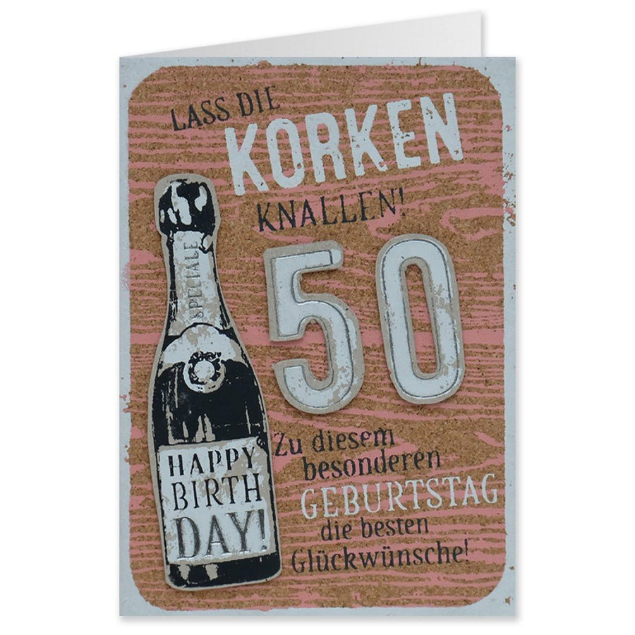 Gruss & Co, 90081 Grußkarte mit Kork »Geburtstag« - Weinatelier Agnes