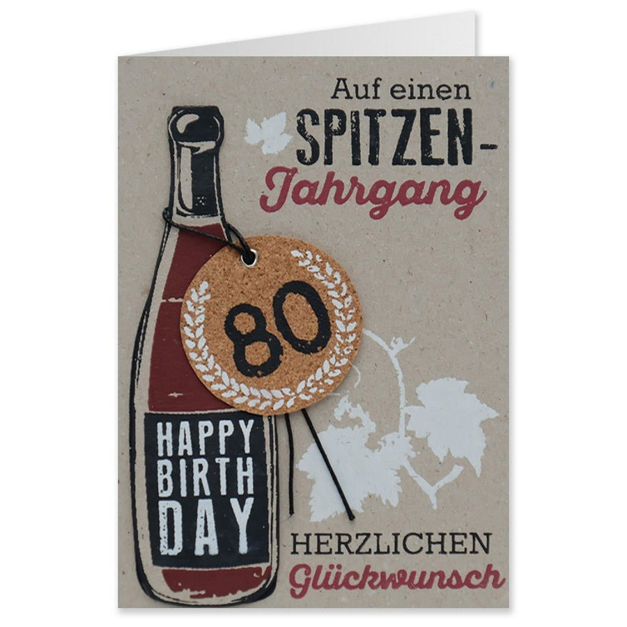 GRUSS & CO, Grußkarte mit Kork 90086 »Geburtstag« - Weinatelier Agnes