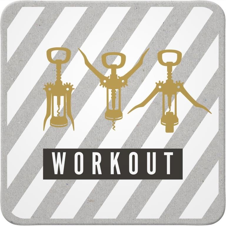 HAPPYlife, Untersetzer Motiv »Workout« 47444 - Weinatelier Agnes