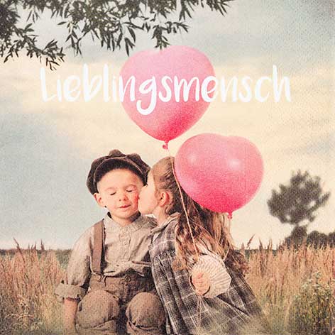 Home Fashion, 'Lieblingsmensch' Servietten, 3 - lagig - Weinatelier Agnes