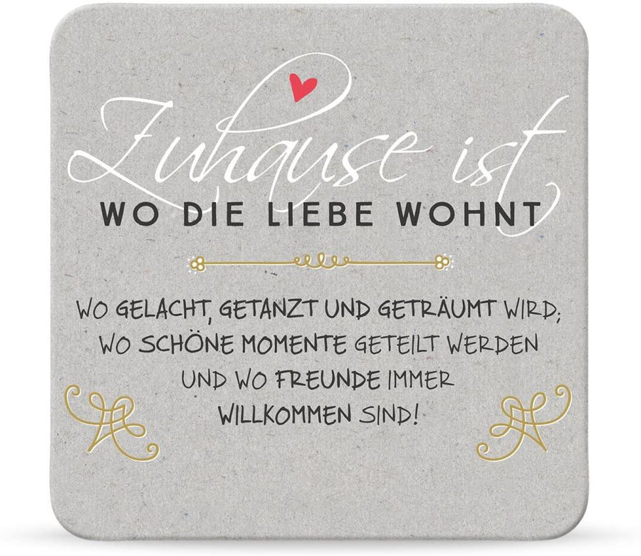 H:)PPYlife, Untersetzer 44593 »Zuhause« - Weinatelier Agnes