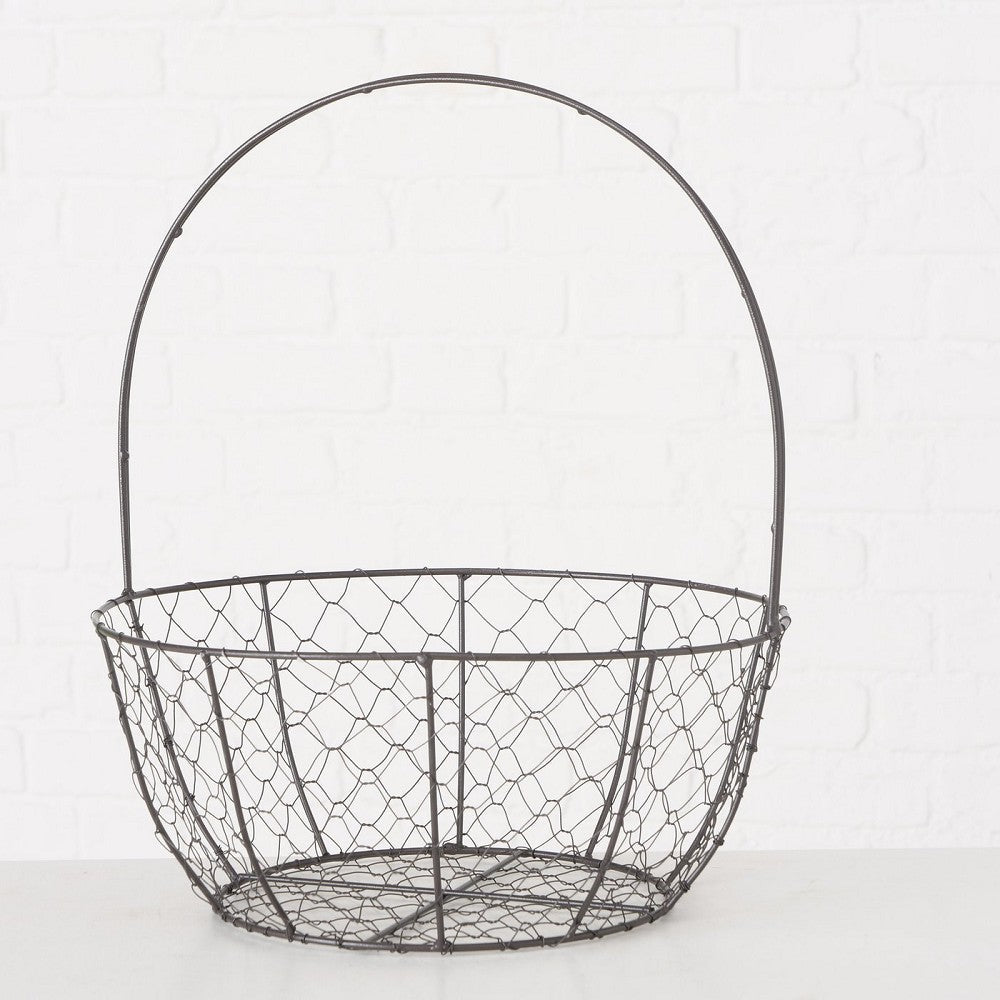 Korb Tilos, Deko, Rund, H 37,00 cm, D 31,00 cm - Weinatelier Agnes