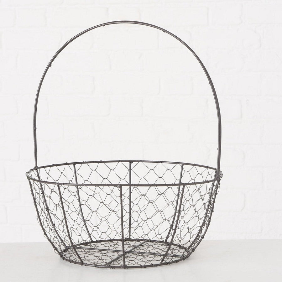 Korb Tilos, Deko, Rund, H 37,00 cm, D 31,00 cm - Weinatelier Agnes