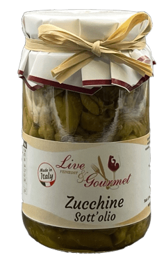 Live & Gourmet, Zucchini in Olivenöl, 280g - Weinatelier Agnes