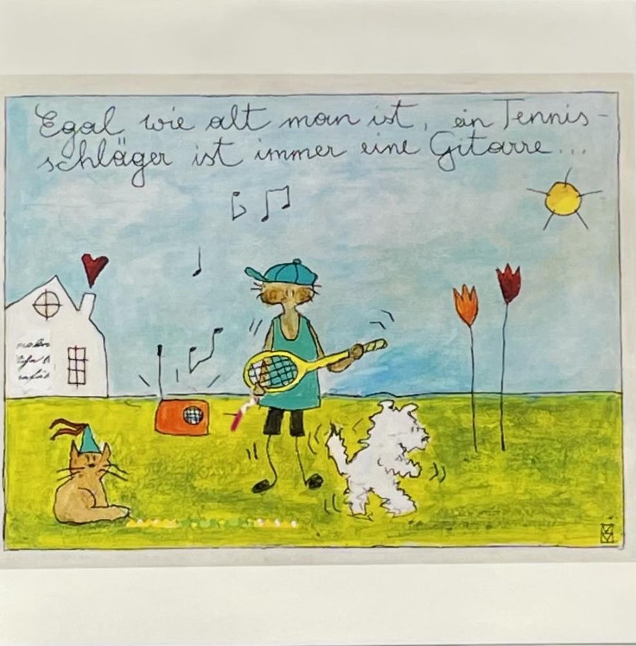 Michaela Mara, Kunstbillet Klappkarte BQ10MA1147 - Weinatelier Agnes