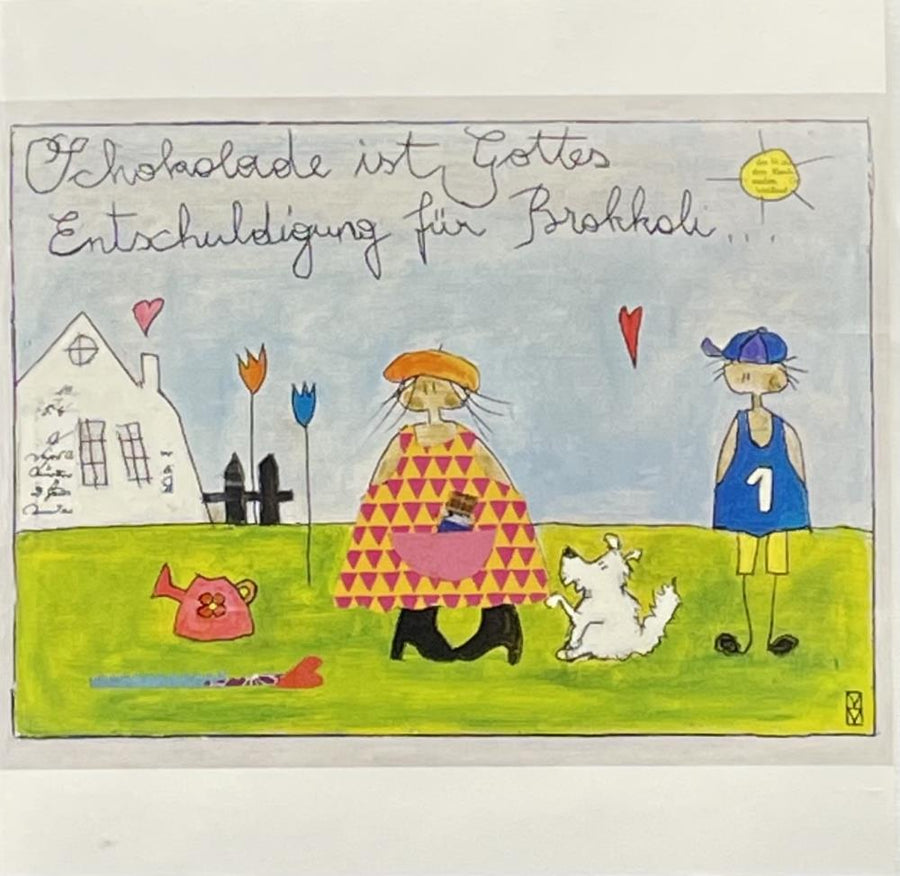 Michaela Mara, Kunstbillet Klappkarte BQ10MA1150 - Weinatelier Agnes
