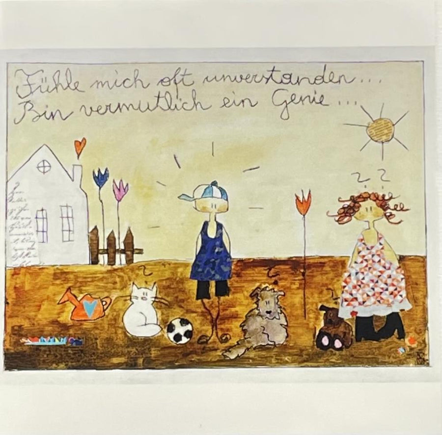 Michaela Mara, Kunstbillet Klappkarte BQ10MA1153 - Weinatelier Agnes