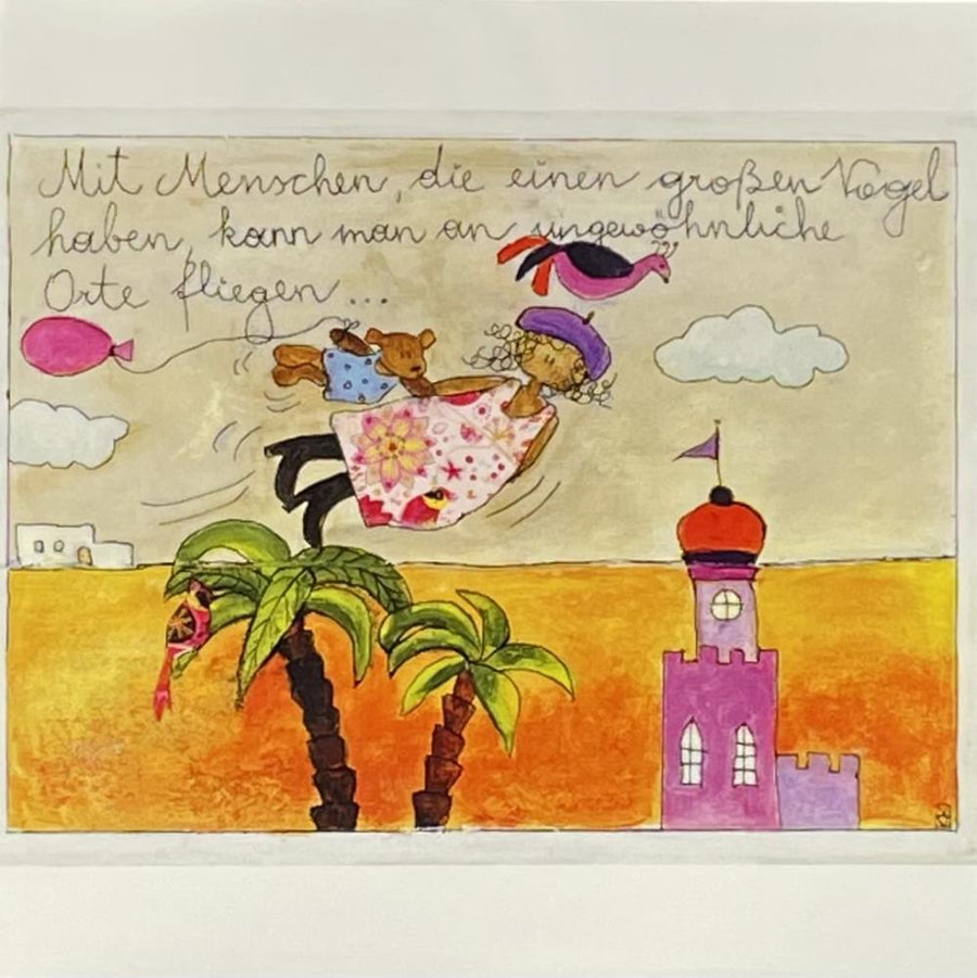 Michaela Mara, Kunstbillet Klappkarte BQ10MA1157 - Weinatelier Agnes