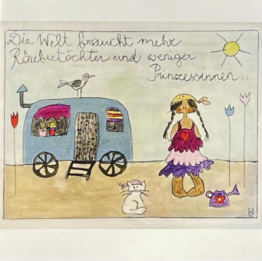 Michaela Mara, Kunstbillet Klappkarte BQ10MA1161 - Weinatelier Agnes