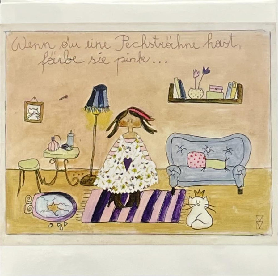 Michaela Mara, Kunstbillet Klappkarte BQ10MA1167 - Weinatelier Agnes